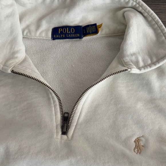 Polo by Ralph Lauren Men's Off-White Zip-Up Sweater - Picture 2 of 3